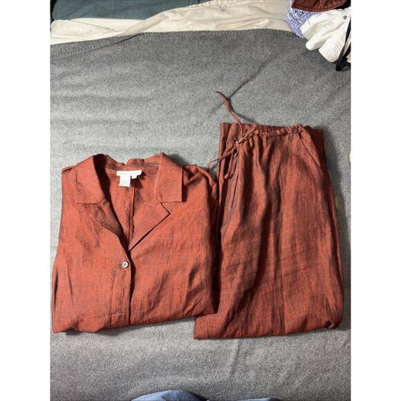 Vintage Bloomingdales Sz 22W Rust and Black 100% 2 Piece Silk Officewear - Picture 15 of 15